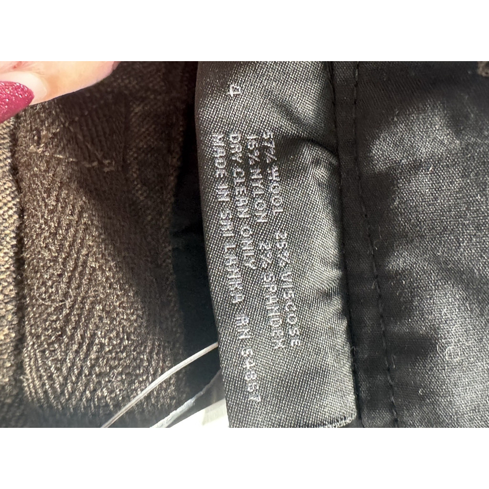 NWT Express Brown Tweed Cargo Pants Women’s 4 Utility Fall Winter Wide Leg - Picture 7 of 10